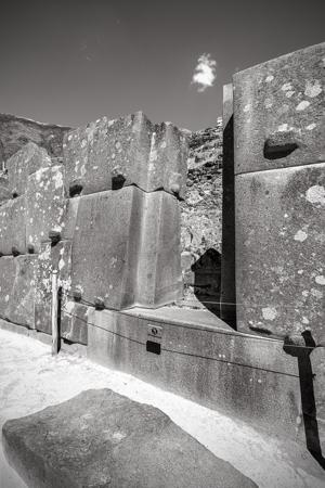 Archaeological ruins; detail of Inca stonework